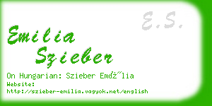 emilia szieber business card